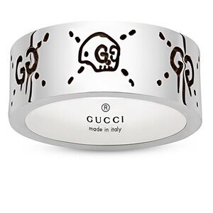 Gucci sterling Silver Ghost 9mm Ring
